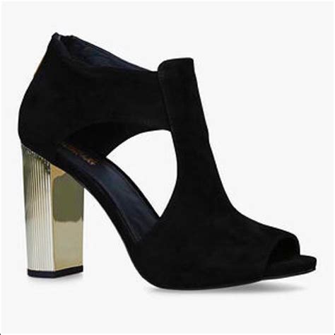 michael kors peeptoe-stiefeletten paloma mit cut-outs